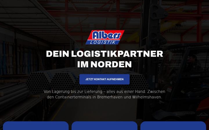 Posnetek zaslona alberslogistik.de