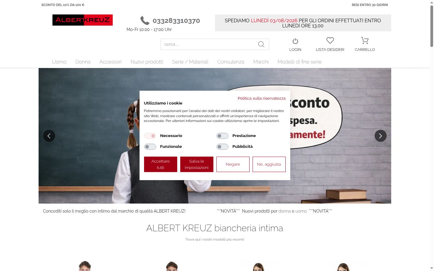 Screenshot tal-banner tal-kunsens muri qabel kwalunkwe interazzjoni