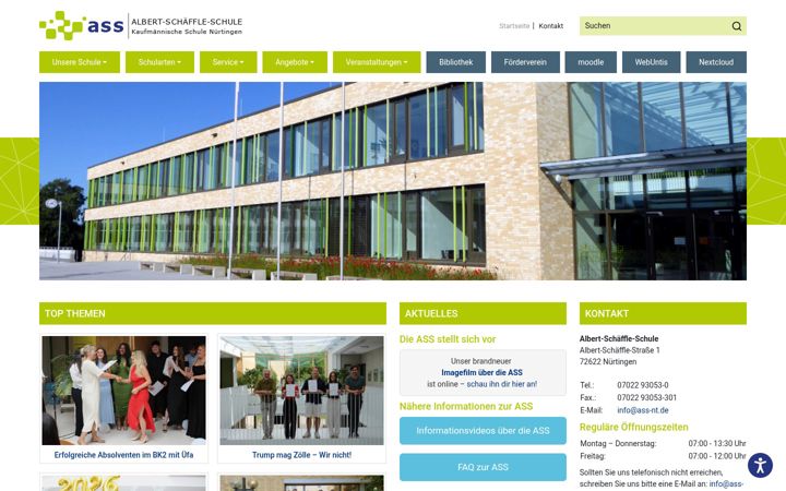 Screenshot of albert-schaeffle-schule.de