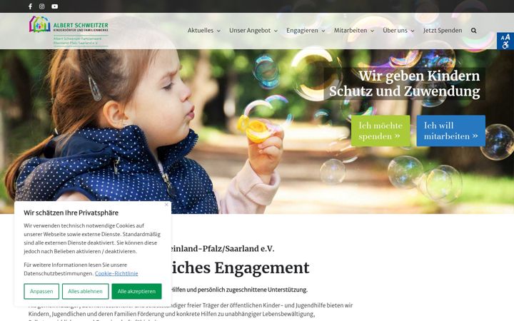 Zrzut ekranu albert-schweitzer-familienwerk.de