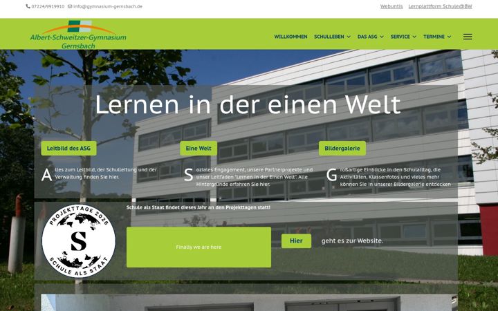 Zrzut ekranu albert-schweitzer-gymnasium-gernsbach.de