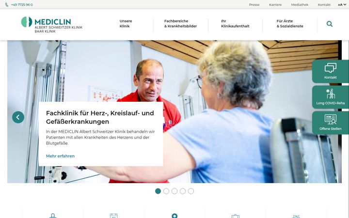 Screenshot of albert-schweitzer-klinik.de