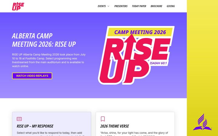 Screenshot of albertacampmeeting.ca