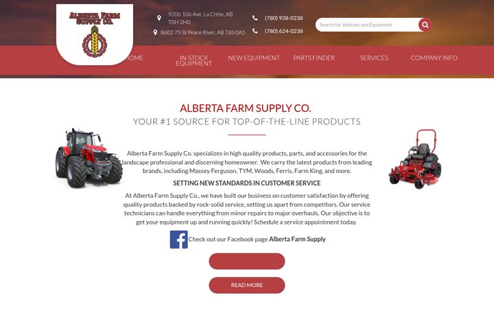 Ekrānuzņēmums no albertafarmsupply.com