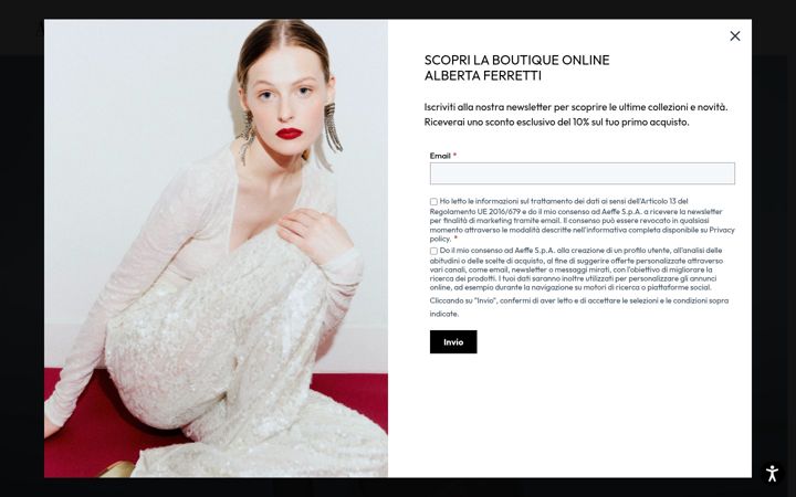 Ekrānuzņēmums no albertaferretti.com
