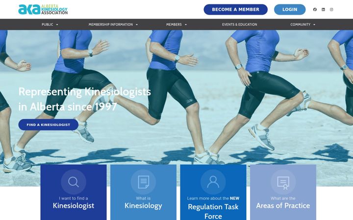 Screenshot of albertakinesiology.ca