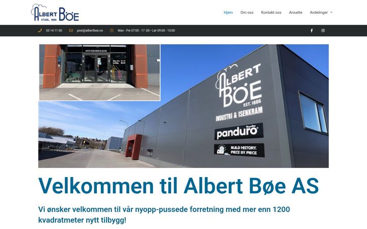 Screenshot of albertboe.no