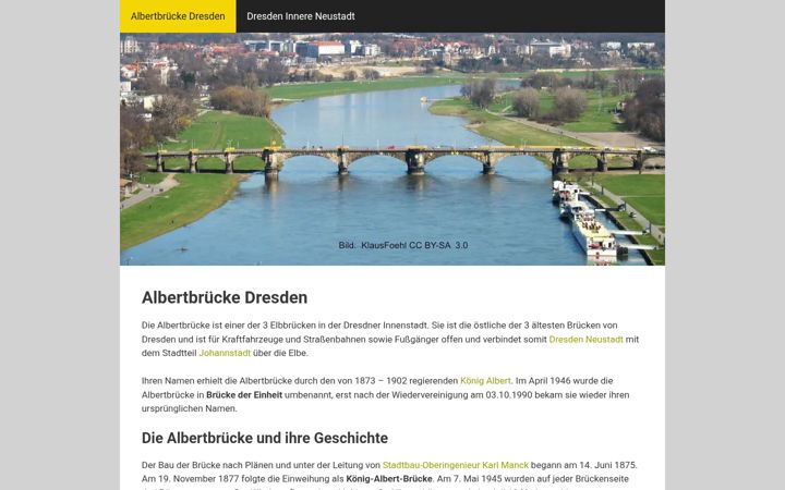 Screenshot of albertbruecke-dresden.de