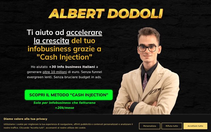 Screenshot of albertdodoli.com