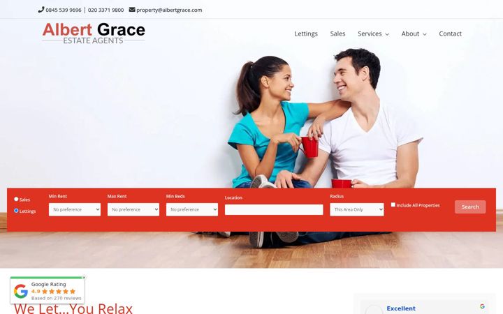 Screenshot of albertgrace.com