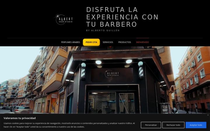 Snímek obrazovky alberthairstudio.es