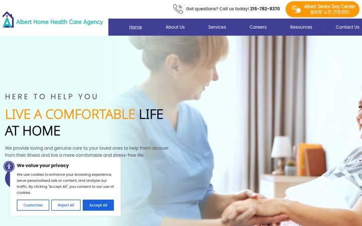 Screenshot of alberthc.com