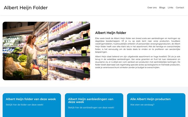 Screenshot of albertheijnfolder.nl