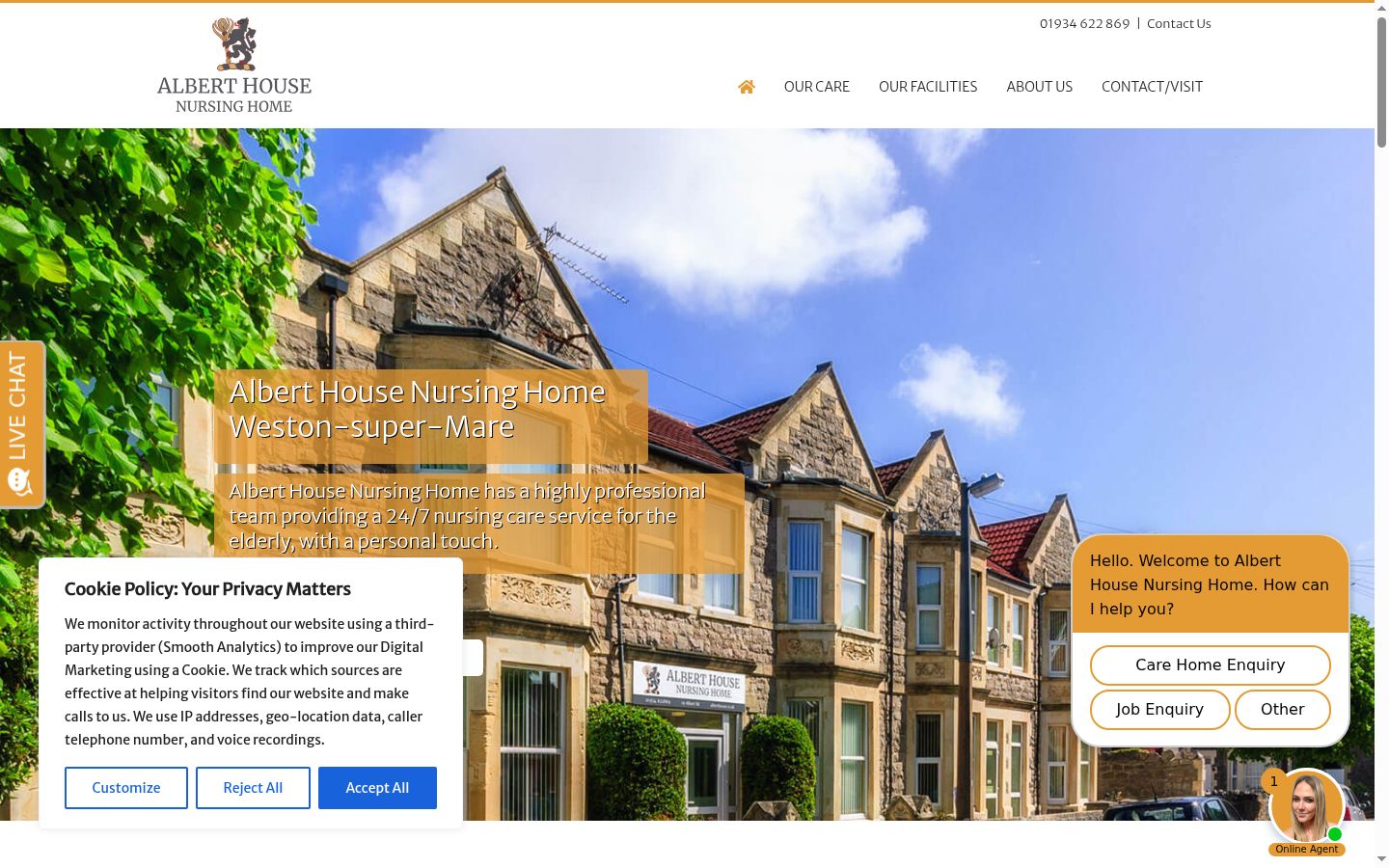 Screenshot of the consent banner shown before any interaction