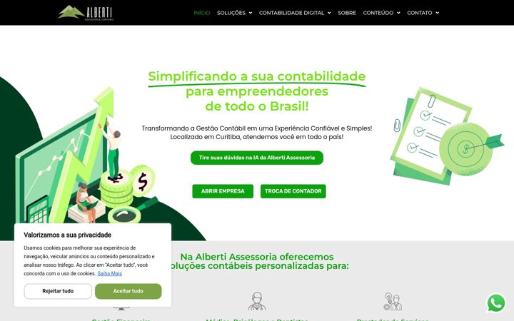 Snímek obrazovky albertiassessoria.com.br