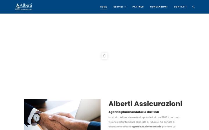 Snímek obrazovky albertiassicurazioni.it