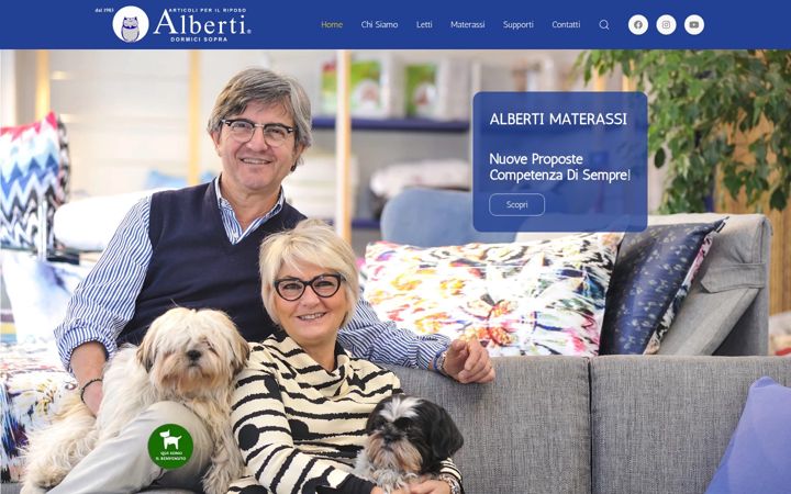 Screenshot of albertimaterassi.it