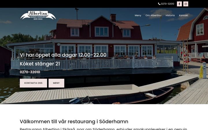 Screenshot of albertina.se