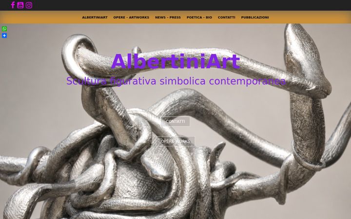 Screenshot of albertiniart.com
