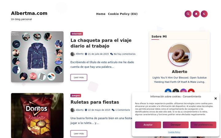 Screenshot of albertma.com