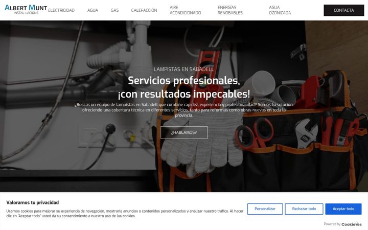 Screenshot of albertmuntinst.com