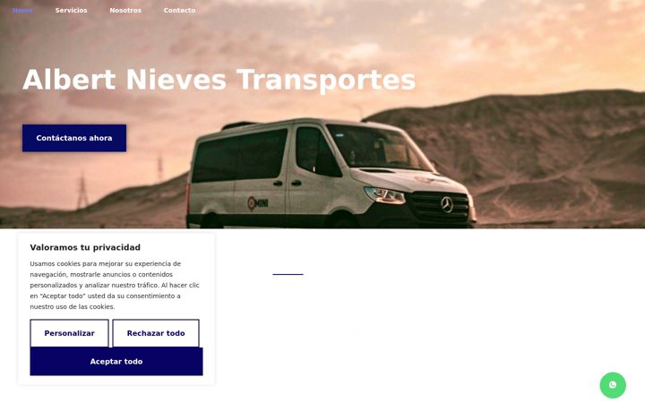 Screenshot of albertnievestransportes.com