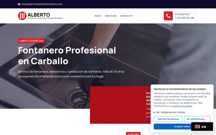 Screenshot of albertoalvarellosfontanero.com