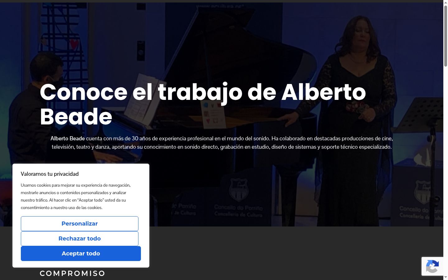 Capture d'écran de la bannière de consentement affichée avant toute interaction