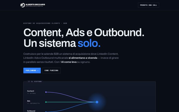 Screenshot of albertobeccaris.com