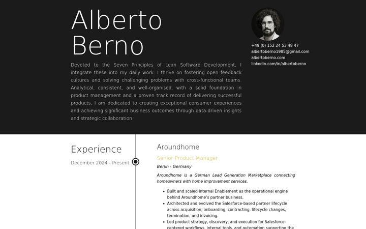 Screenshot of albertoberno.com