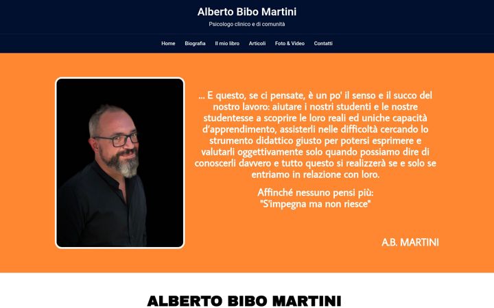 Screenshot of albertobibomartini.it