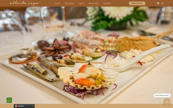 Screenshot of albertocaporistorante.it