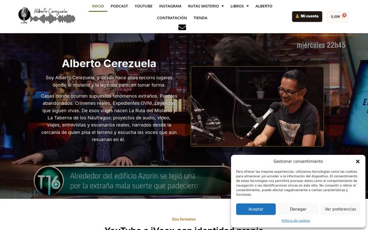 Screenshot of albertocerezuela.com