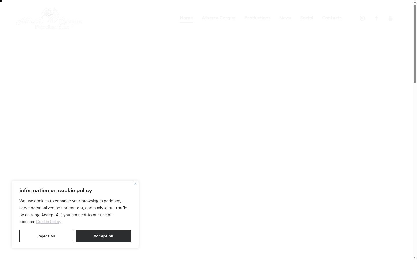 Captura de pantalla del banner de consentimiento mostrado antes de cualquier interacción