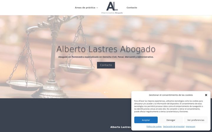 Captura de ecrã de albertolastresabogado.com