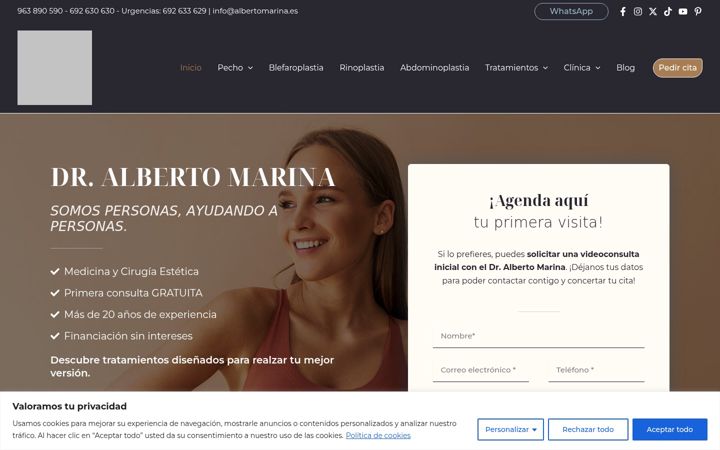 Screenshot of albertomarina.es