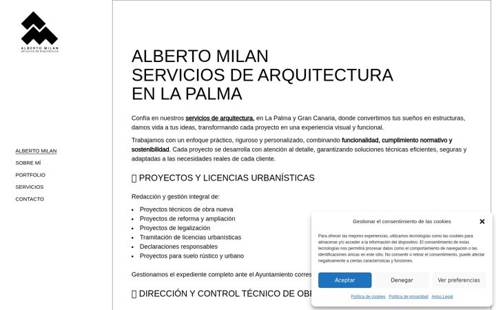 Screenshot του albertomilan.es
