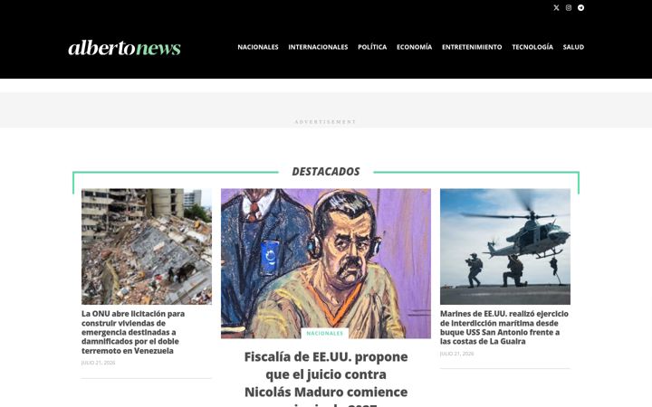 Ekrānuzņēmums no albertonews.com