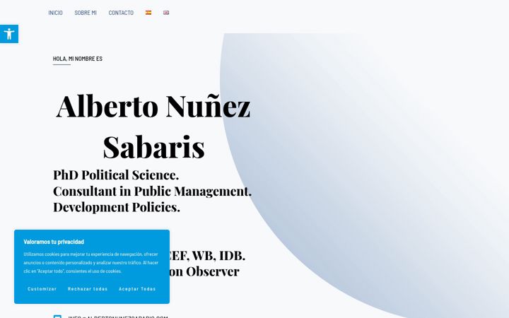 Screenshot of albertonunezsabaris.com
