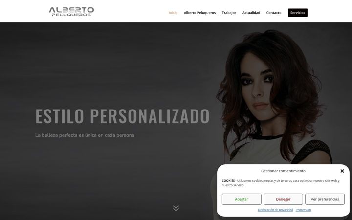 Screenshot of albertopeluqueros.com