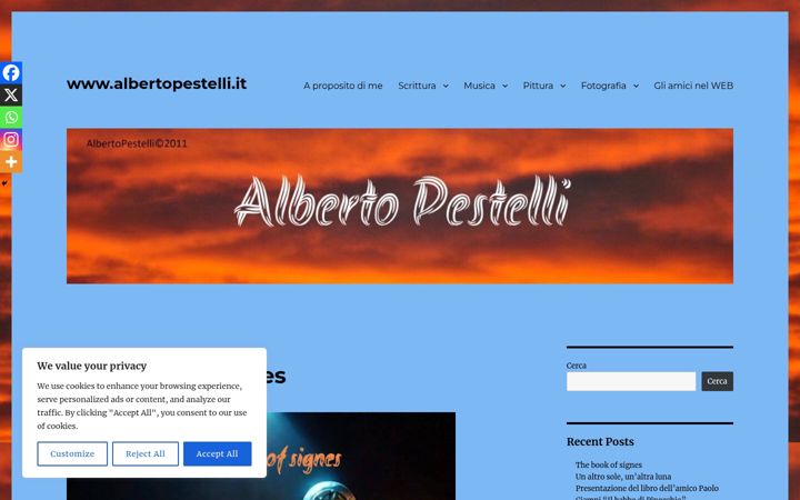 Ekrānuzņēmums no albertopestelli.it