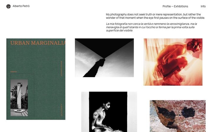 Screenshot of albertopetro.art