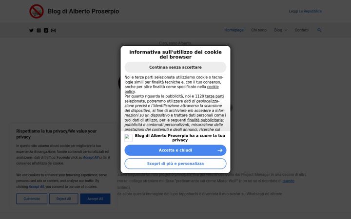 Screenshot of albertoproserpio.altervista.org