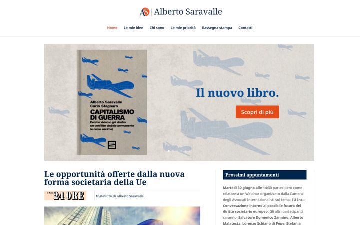 Screenshot of albertosaravalle.it