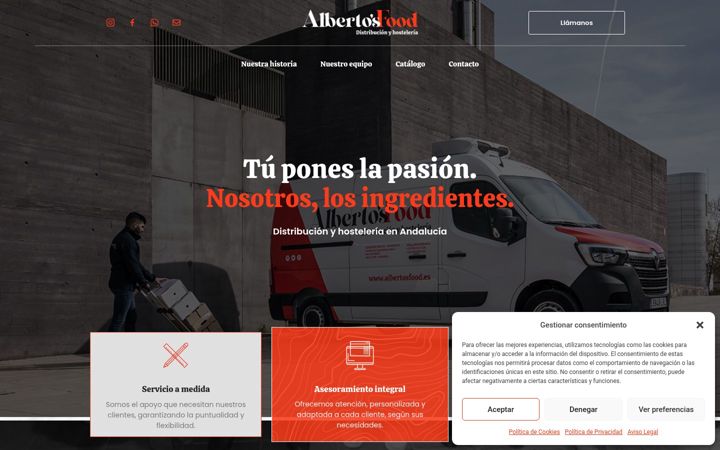 Screenshot of albertosfood.es