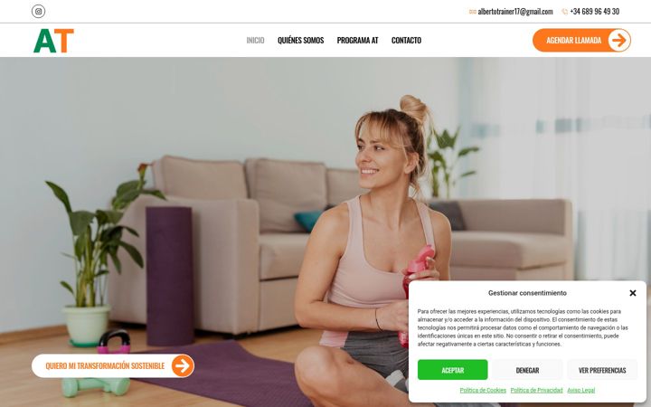 Screenshot of albertotrainer.com