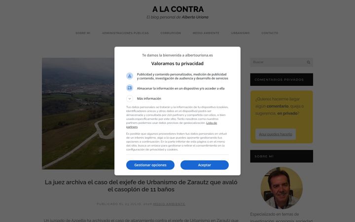Screenshot of albertouriona.es