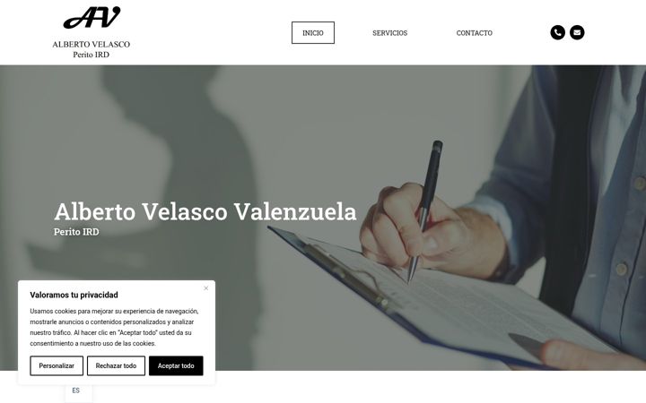 Captura de pantalla de albertovelascovalenzuela.com