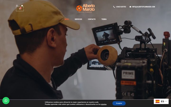 Képernyőkép: albertoweddingfilmmaker.es