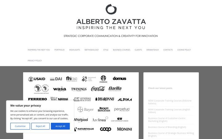 Screenshot of albertozavatta.com